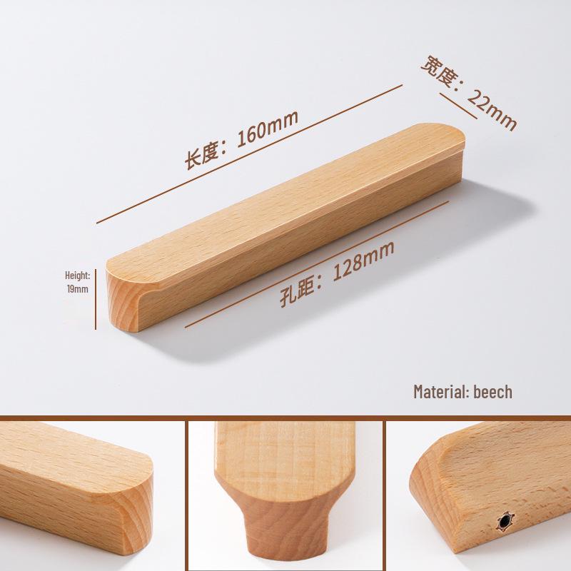 Solid Wood Cartoon Drawer Pull Knob for Children's Room