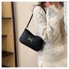 Women's Faux Leather Bowknot Shoulder Bag, Zipper Closure Simple Commuter Crossbody Purse, Ins Style Fashion Handbag