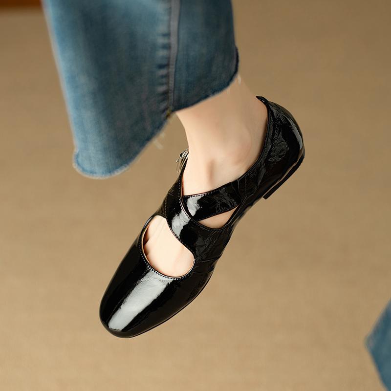 Fashion 2024 New Spring Women Shoes Square Toe Women Loafers Fashion Retro Mary Jane Shoes for Women Chunky Low Heels Ladies Shoes Flats