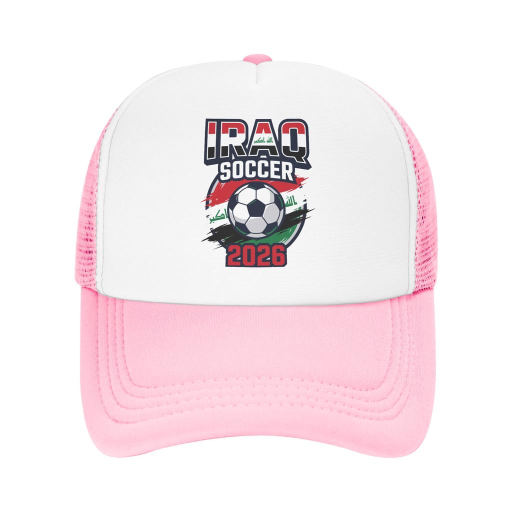 Iraq Flag Iraqi Soccer Football Mesh Baseball Caps Unisex Women Sport Trucker Worker Cap  Hat Adjustable Summer Trucker Caps