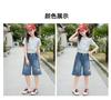 Girls' Shorts Summer Thin Children's Denim Shorts 2026 New Stylish Big Children's Pants Look Good Five Quarter Pants