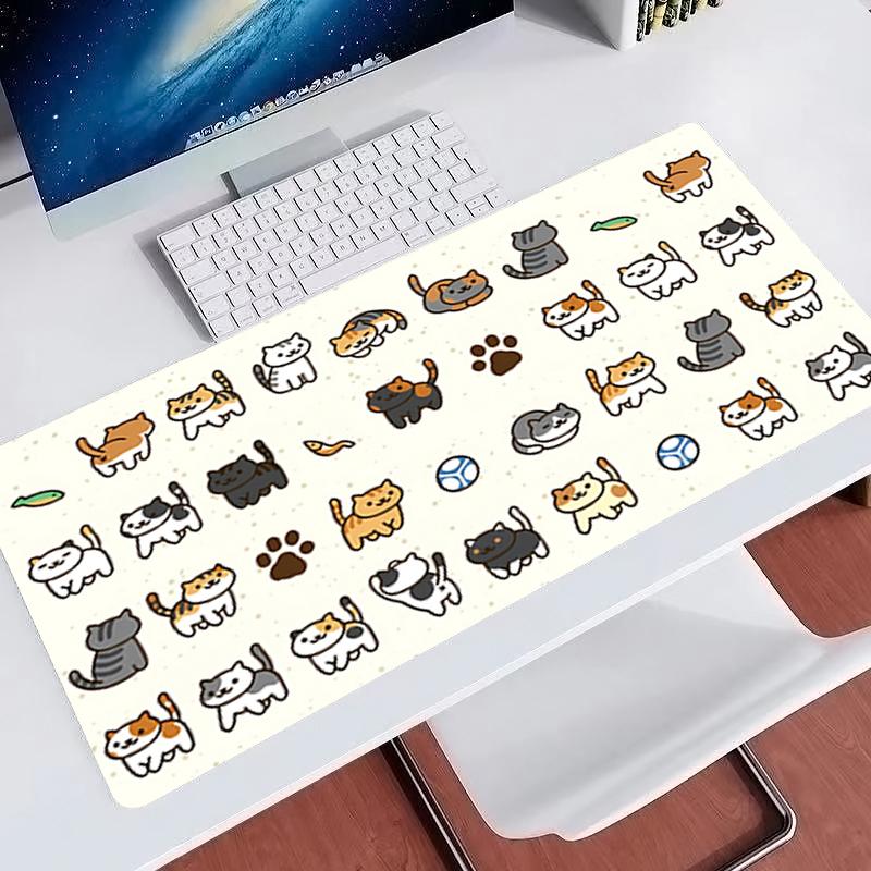 Cute Cartoon Cat Mouse pad Computer keyboard pad Anime Carpet Designed specifically Gaming accessories Large e-sports Mousepad