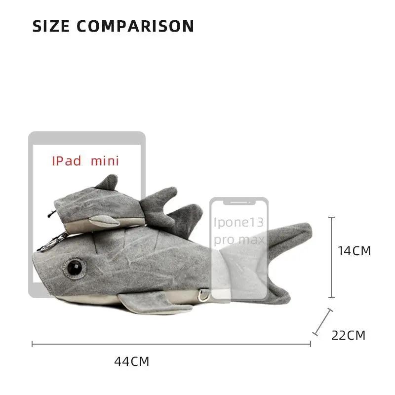 Large Capacity Shark Travel Bag Funny Whale Shark Shape Backpack Durable Backpack Outdoor Cartoon Knapsack Student Schoolbag