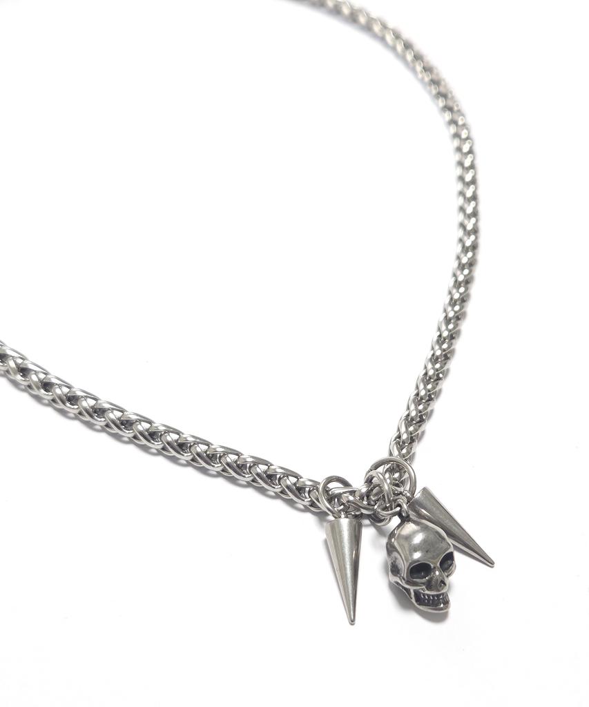 Vlack Veast Skull Double Cone Necklace _ Jw4510