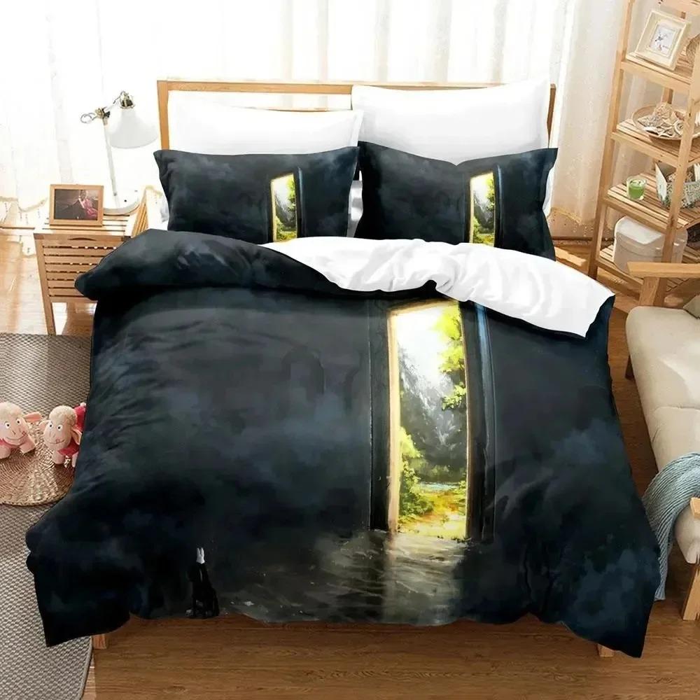 

Anime Game Fantasy Portal Bedding Set Duvet Cover Bed Set Quilt Cover Pillowcase Comforter king Queen Size Boys Adult Bedding 135x200cm