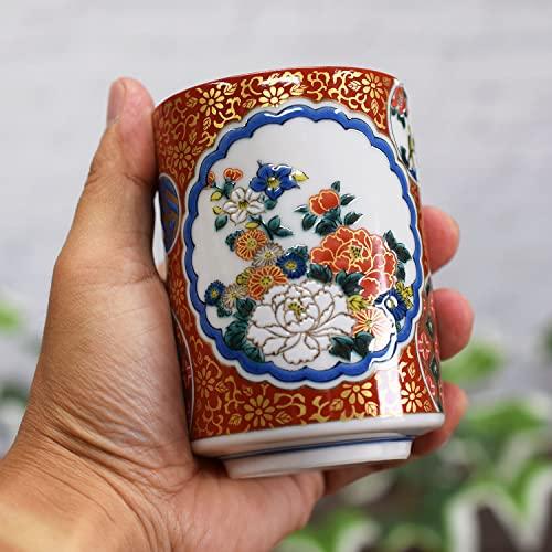 Waza no Kura: Stilvolle Kutani-Tasse, Hohe Qualität, Shozo, Keramik, Japanisches Geschirr, Hergestellt in Japan