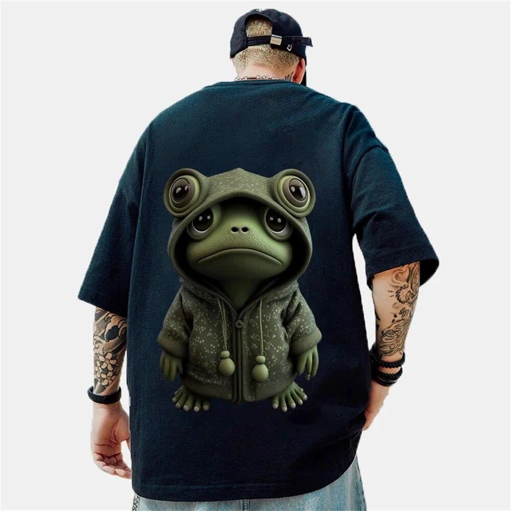 T-Shirt for Men's 3d DJ Monkey Print T Shirt Top Pullover Summer Vintage Fashion Casual Streetwear Oversized Male Clothing
