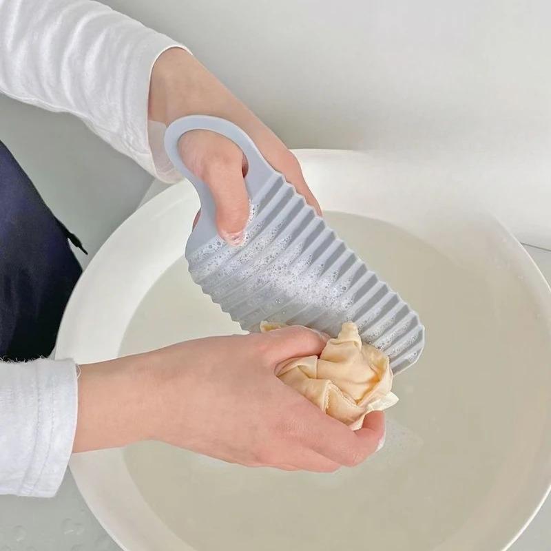 Portable Mini Washing Board - Ultra-Portable, Non-Slip, Soft Rubber Scrub Board for Hand Washing - Perfect for Travel,Home Use