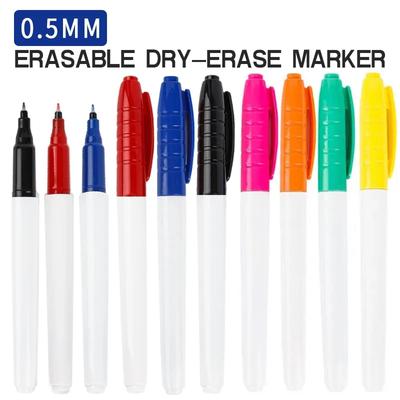12 Barev/sada Ultra Tenký Hrot 0,5 mm Stíratelné Fixy na Bílou Tabuli pro Školu/Kancelář/Plánování White Board Marker