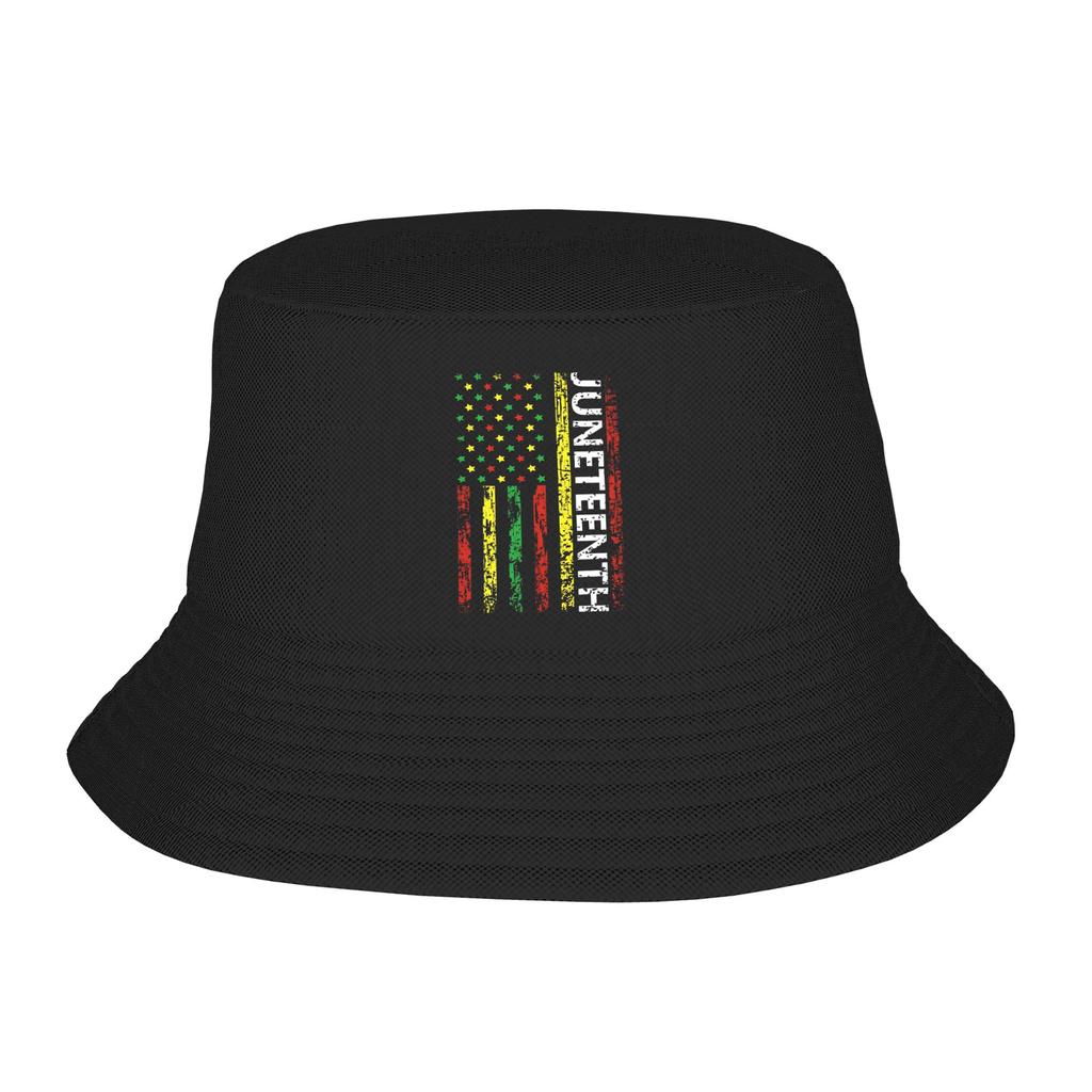 Beach Headwear Juneteenth Day  June th African American Pride Accessories Bucket Hats Unique Unisex  Sun Bob Hats