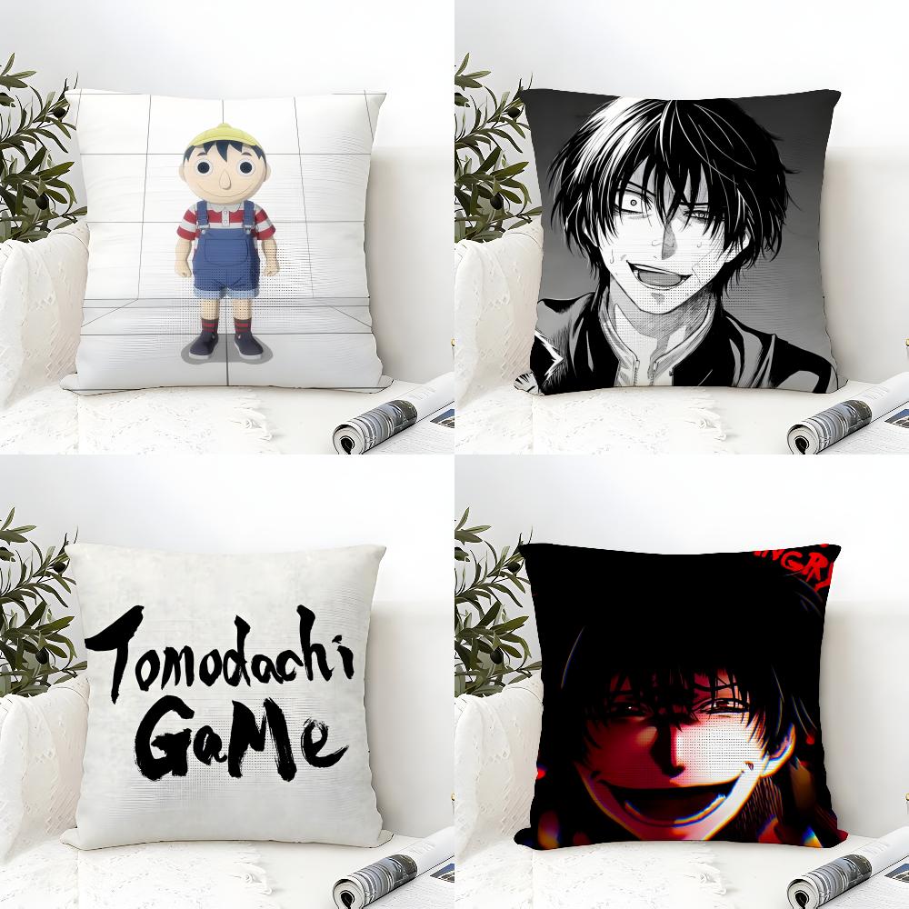 Classic Comic Anime T-Tomodachi Game 1 Pillow Case Linen Pillow Case Sofa Home Decor Cushion Cover Cushion Cove