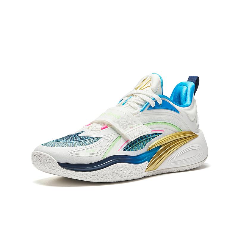 New Anta KAI 1 Anti Slip Wear Resistant Low Top Basketball Shoes Men's White Blue 112531110S-1