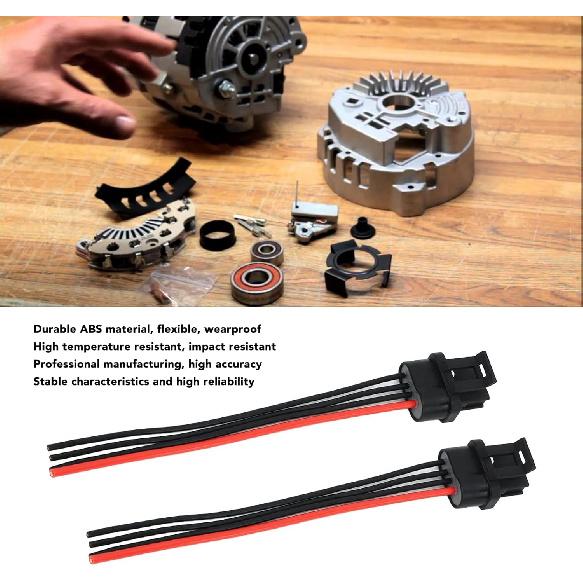 2PCS Alternator Connector, 4 Wire Repair Harness Voltage Regulator Connector Plug Replacement for PT1929 88860484 Compatible with CS130, CS121,