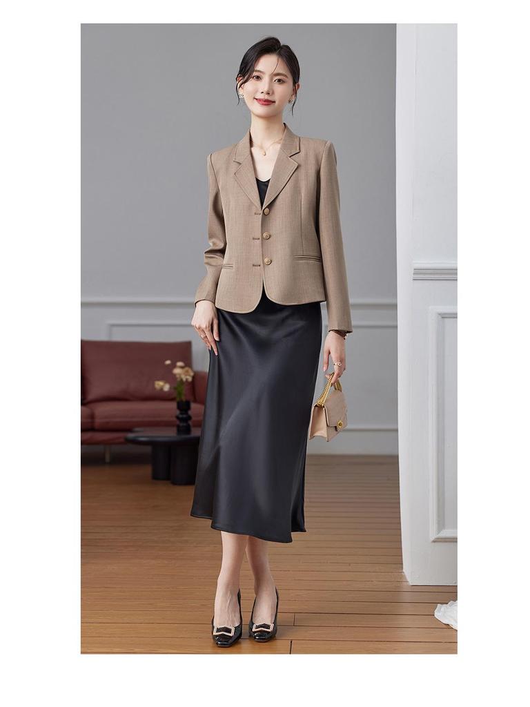 Women's Autumn 2024 Professional Suit Set – Short Blazer Jacket for Formal Work