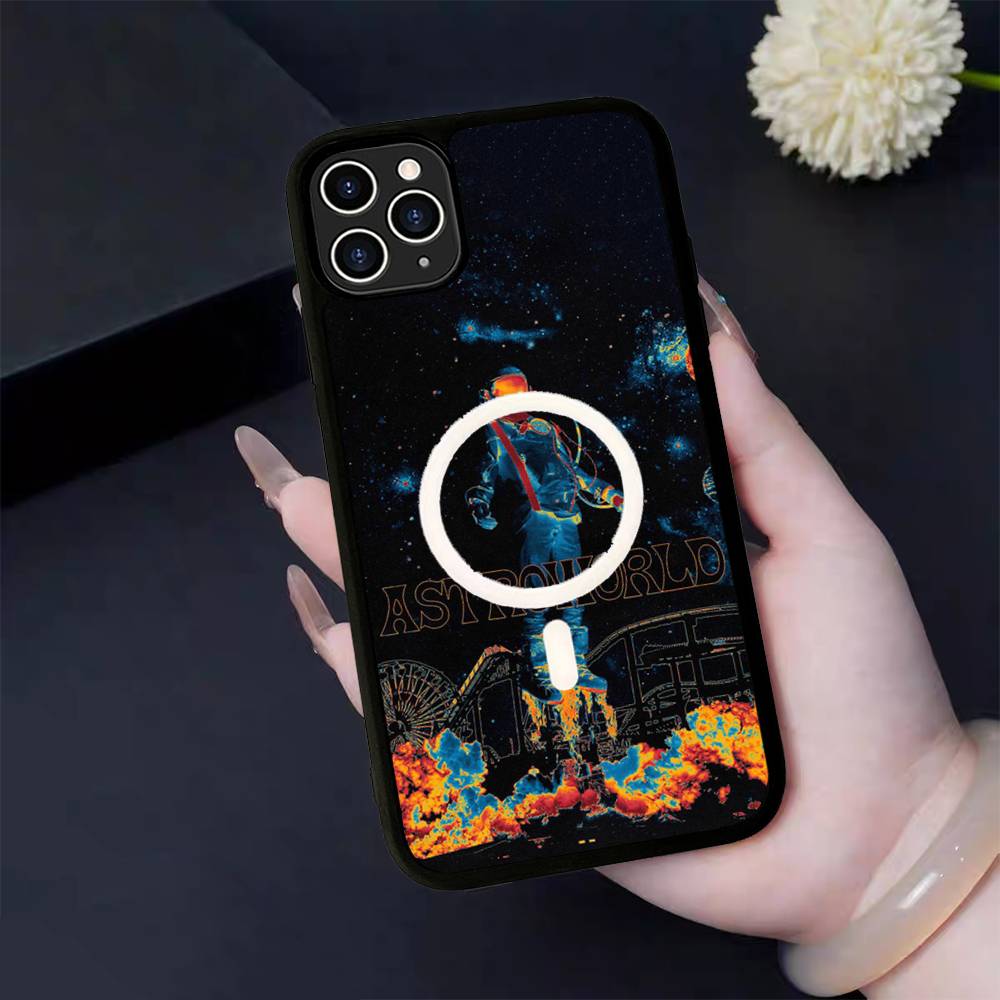 T-Travis S-ScottS Singer For IPhone 17 Air 16 E 15 14 13 12 11 Pro Max Plus PC Shock TPU Cover For Magsafe Phone Cover