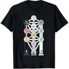 T-shirt Arbre de Vie Kabbale Noir Unisexe Coupe Classique Manches Courtes Présentant les Séphiroth Caractères Hébreux Titres Anglais