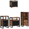 Bathroom Furniture Set with Shelf 4 pcs Solid Reclaimed Wood