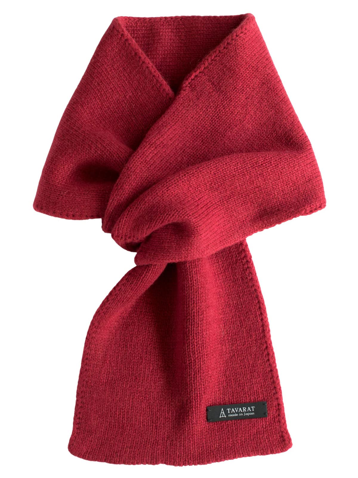 

TAVARAT Кашемировый компактный мини-шарф мужской, шарф за 3 секунды, 100% Япония, (Темно-красный)