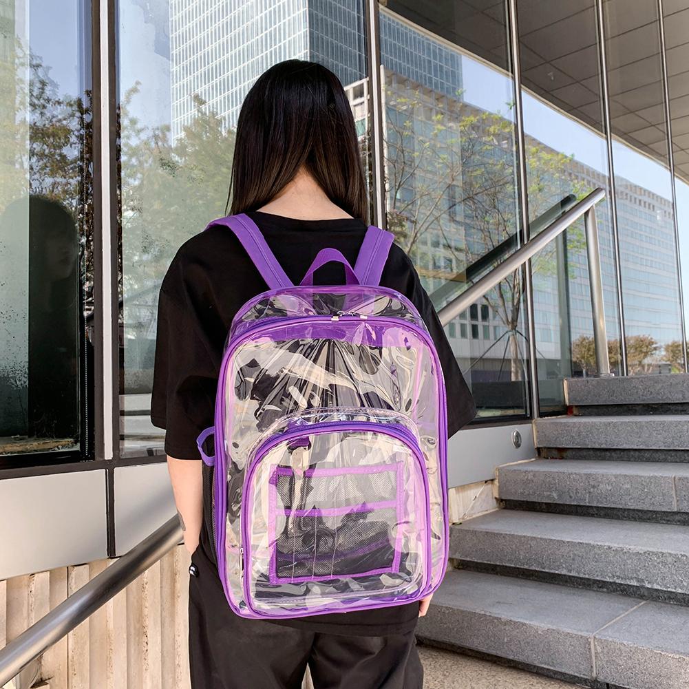 Trendy Transparent Multi Layer Rucksack for Women Perfect for Students Stylish Backpack with Large Storage Capacity
