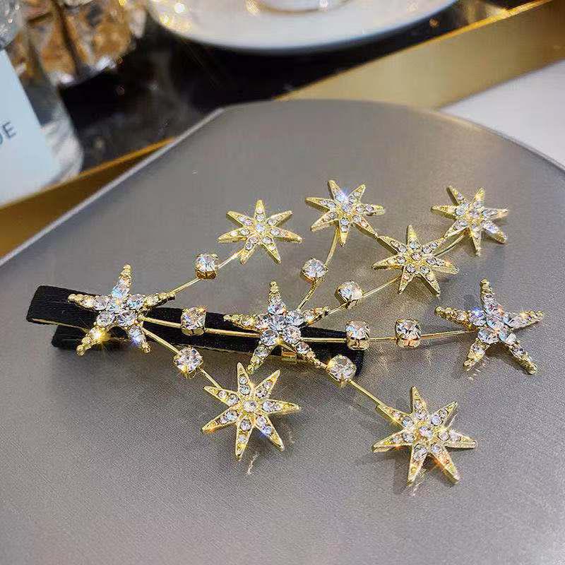 Korean Style Baby's Breath Women's Hair Clip - Shark Clip for Side Bangs & Headwear Accessories