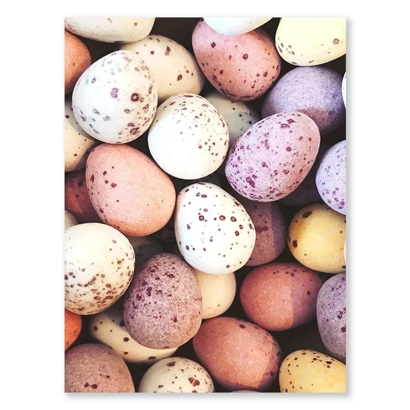 Boho Bunny And Flowers Decorative Easter Print Wall Art Poster Warm Modern Gallery Wall Living Room Decorative Canvas Painting