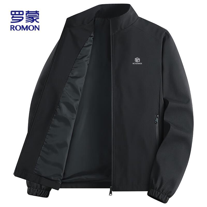 ROMON Men's Fall Commuter Business Casual Stand Collar Jacket JK0312