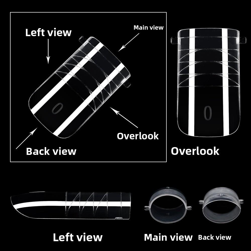 120pcs Full Cover Toe Nail Mold Acrylic Toenail Top Forms New Nail Forms For Extension