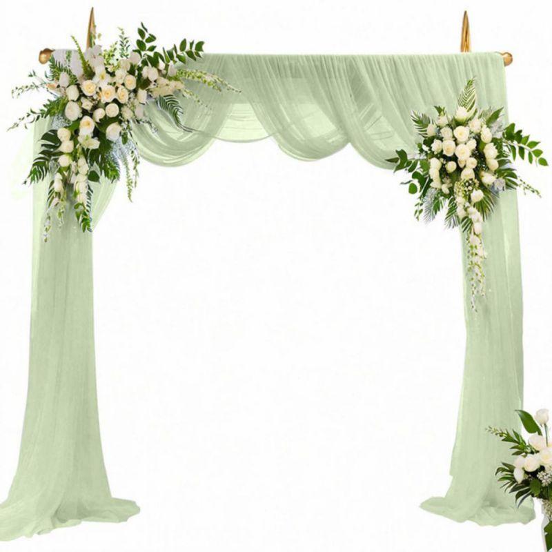 

Свадебная арка марлевая декоративная сетчатая занавеска 76*600mm