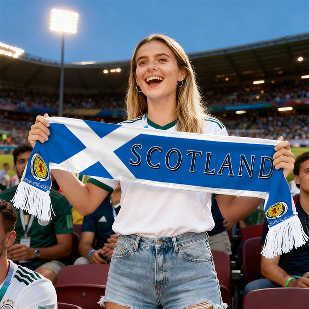 Morocco Soccer Fan Scarf World Cup Football Supporter Scarf Club Team Football Fan Merchandise Accessories for Outdoor Events and Matches