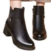 Martin Boots Fleece Dünne Stiefel Kurze Stiefel Damen Herbst und Winter 2025 Herbst und Winter Neu Dicke Ferse Mittelhohe Ferse Stiefel