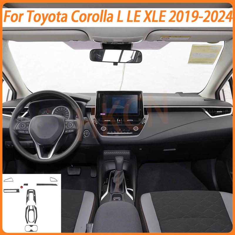 For Toyota Corolla E210 -2024 Glover Box Handle Copilot Strip Headlight Switch Door Inner Handle Panel Carbon Fiber Sticker
