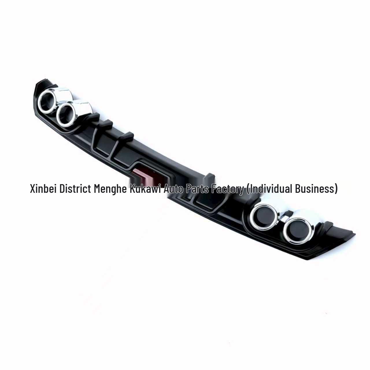 Совместимо с Volkswagen Polo 2014-2018 Задний диффузор-спойлер бампера с двойным выхлопом.