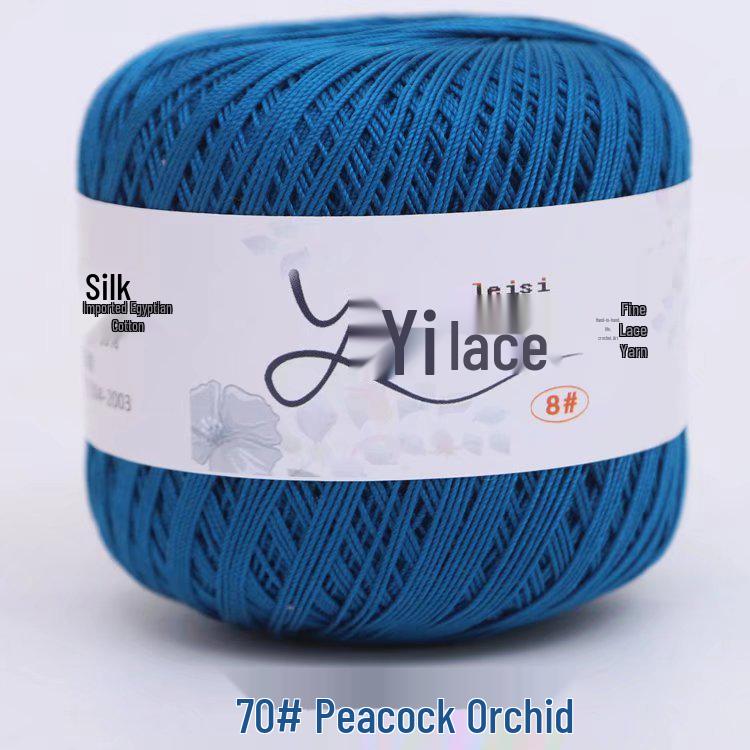 8# 100% Cotton Lace Yarn - 50g Ball, 400m, Strong Twist Crochet Thread for Hand-knitting, Flowers, Hats, and Cardigans - Free Shipping.