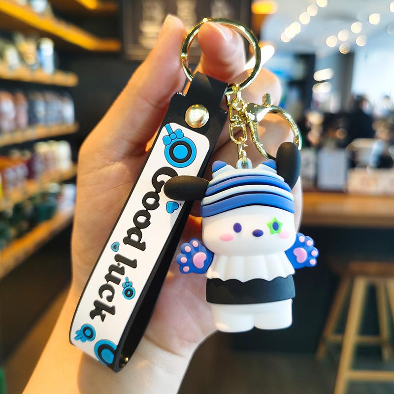 New Cute Cartoon Sanrio Keychain Hello Kitty Doll Kurorami Key Ring Schoolbag Hanging Ring Cute Personalized Gifts Y2k Fashion