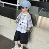 Sommer-Kurzarmset für Jungen Sommerkleidung für Jungen Sommerkleidung Modisches Kinder-T-Shirt