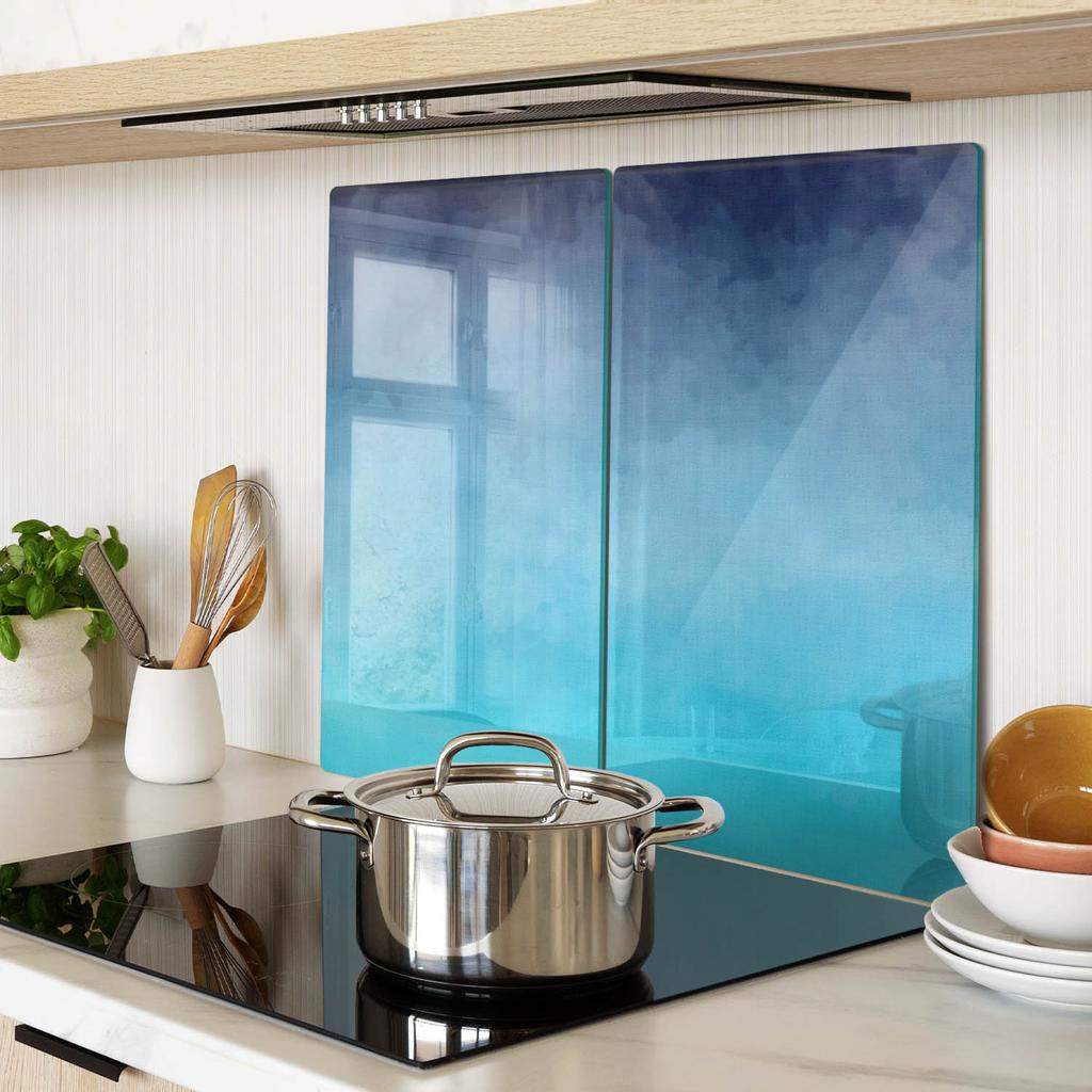 Multifunctional Decorative Kitchen Boards Tempered Glass Smoked 2X30X52 Cm
