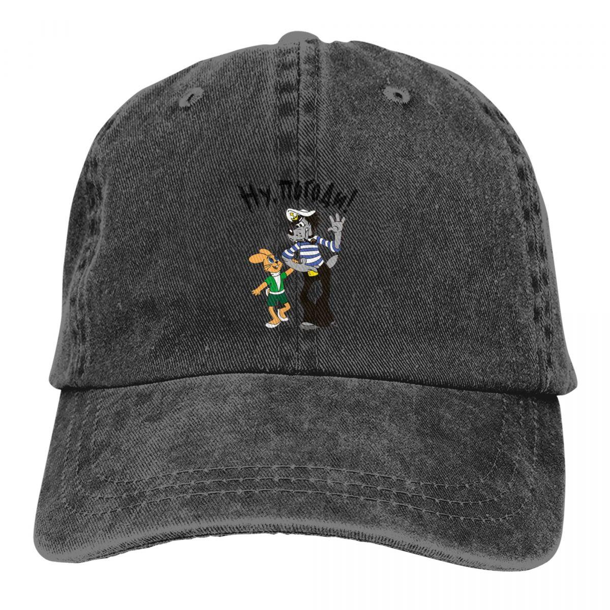 

Washed Unisex s Baseball Cap Classic Trucker Snapback Caps Dad Hat Nu Pogodi Well Just You Wait Cartoons Golf Hats One Size