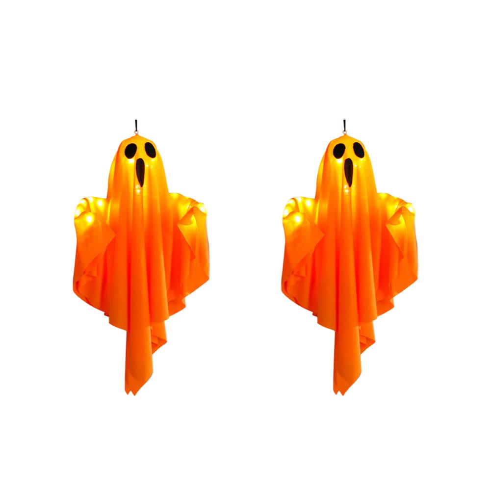 Halloween LED Glow Ghost Lights for Home Indoor Outdoor Hanging Decoration Haunted House Horror Props Bar Supplies 2026 New
