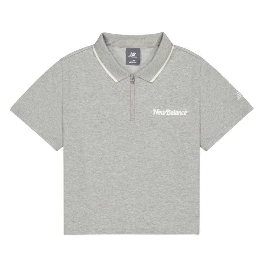 New Balance Polo Shirt Women s Medium Gray NFF22162-MGR XS
