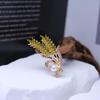 Broșă Aurie de Grâu High-End pentru Femei - Accesoriu Versatil pentru Sacou și Pin Anti-Expunere