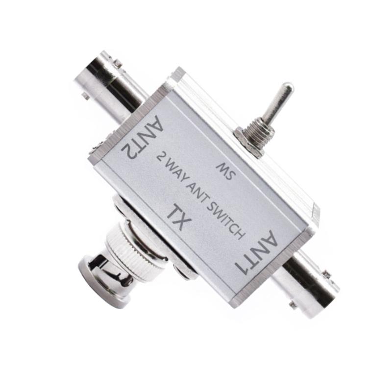 Two Output Antennas Switches Manual Operation 100W 0-50MHz BNC Connectors For CB Radio HAMs Grounding Protections