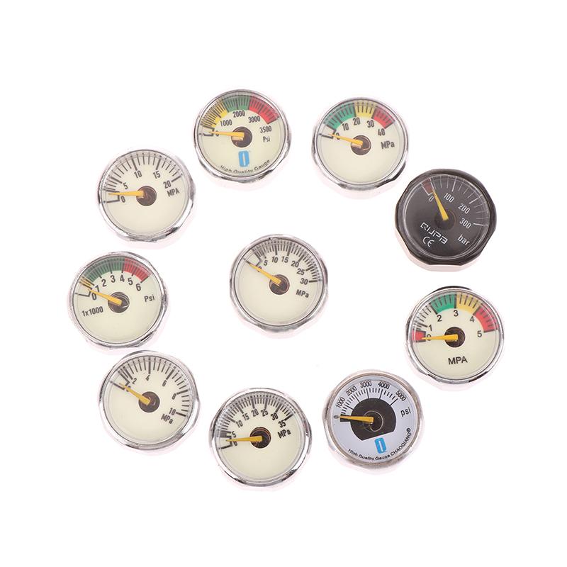Air Mini Micro Pressure Gauge Manometer | Thread M10 M8 | 5Mpa 10Mpa 20Mpa 30Mpa 35Mpa 40Mpa 300Bar 3500Psi 5000Psi 6000Psi