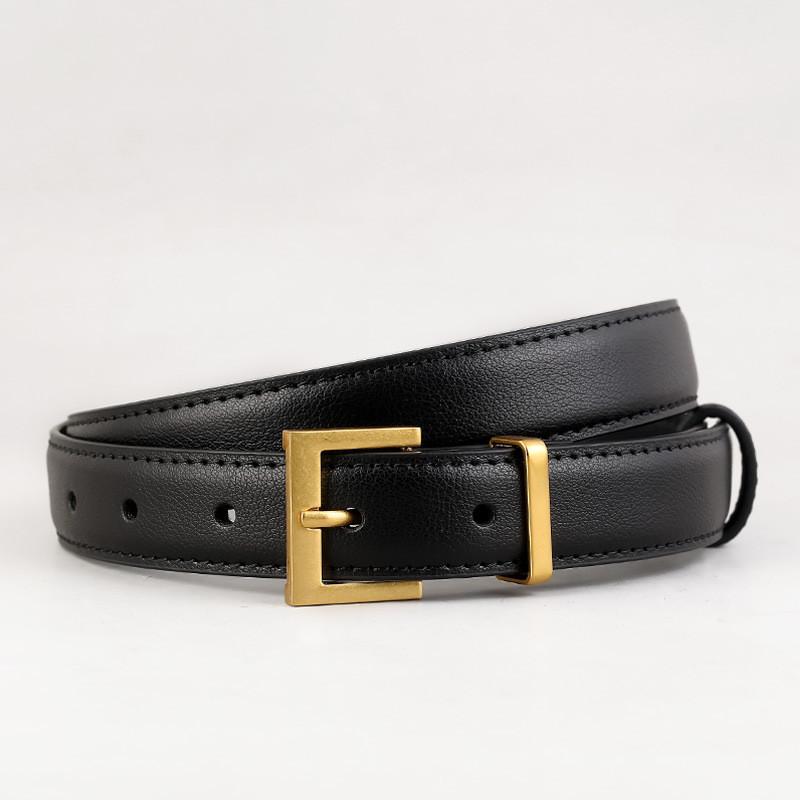 

Leather Belt For Women With Alloy Buckle Fashion Casual Office Accessory чёрный