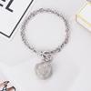 925 Pure Sterling Silver Bracelet for Women Shining AAAAA Zircon Bracelet Pure Silver Fine Jewelry Birthday Gift for Her Wife [Dankadi] & (17cm,