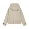 Autumn new European and American fashion stand-up collar waist drawstring trench coat jacket 2706598