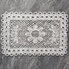 Rectangle Embroidered Tablecloth Hollow Embroidered Table Mat Polyester Lace Decorative Home Fabric Simple White And Beautiful