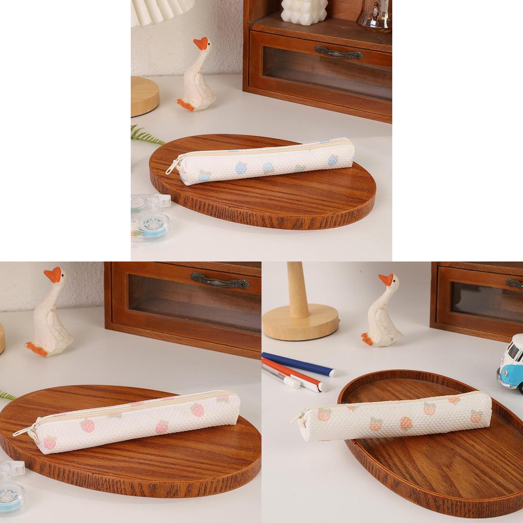 Cute Strawberry Storage Pouch With Durable Polyester For School And Home Organizers