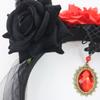 Gothic Devil Horn Headbands With Mesh Veil Decoration Hairband For Cos Parties Halloween Costume Accessories