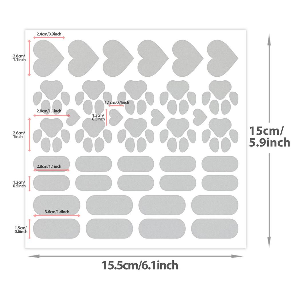 Elastic Reflective Heat Transfer Stickers, High Temperature Vinyl Hot Press Reflective Patches for Ironing On Clothes, Bags, Hats