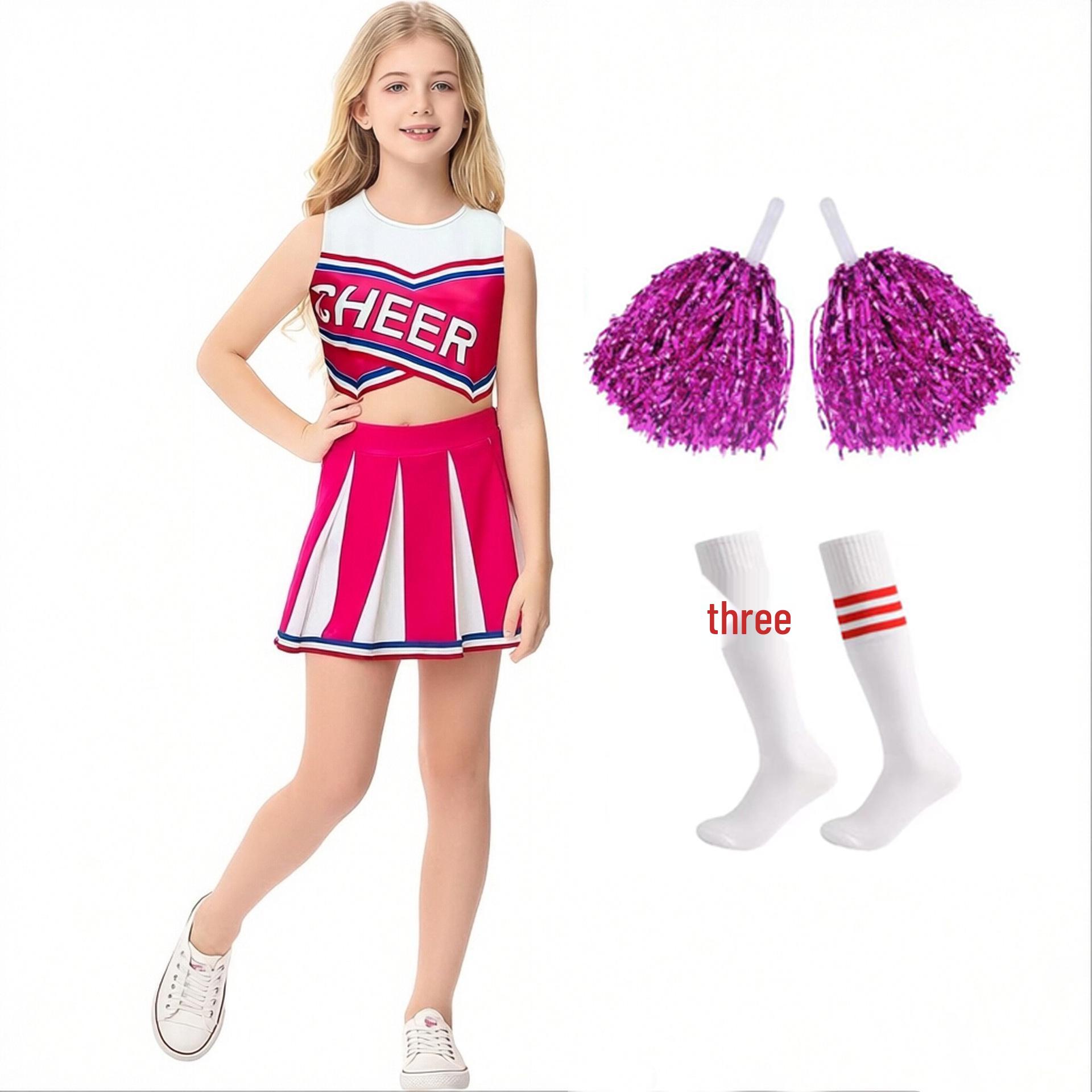 

Дитячий костюм для виступу з чирлідингу Спідниця для спортивних зустрічей та змагань Child 120
